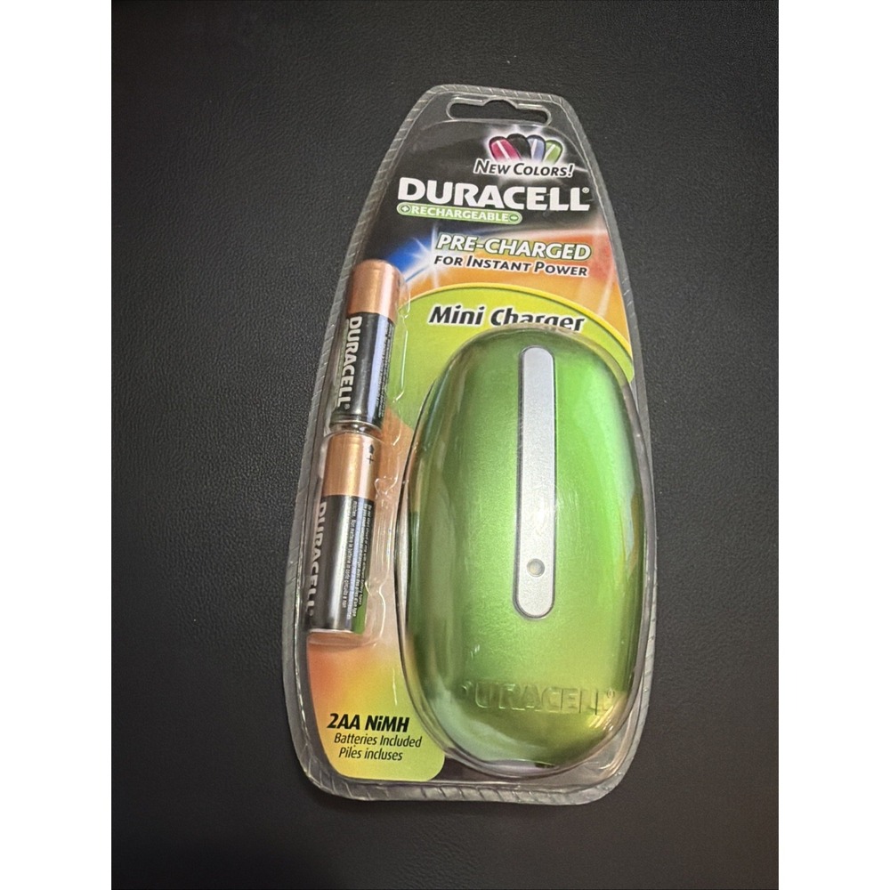 DURACELL Mini AA/AAA Charger  +2 AA Rechargeable NiMH Batteries NEW SEALED 2008!
